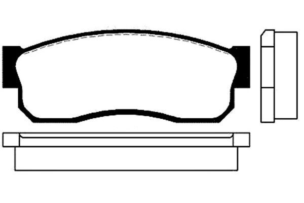 KAVO PARTS Piduriklotsi komplekt,ketaspidur BP-6503